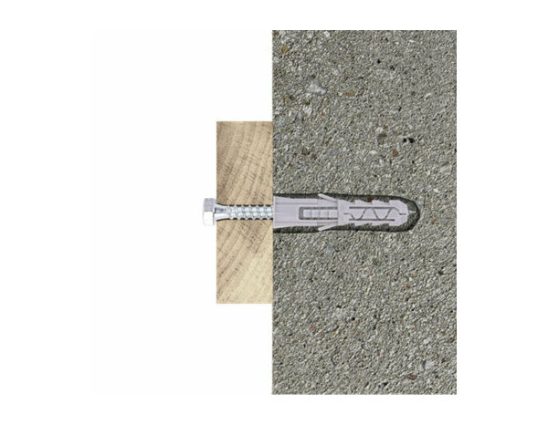 Chevilles nylon multi-usages 12mm x 60mm - idéales pour brique et béton - 5PCS - Brenner - Brico Dépôt