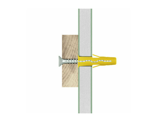 Cheville multi 5mm  - 30pcs, polypropylène, vis pour multi-matériaux - Brenner - Brico Dépôt