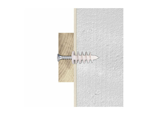 Cheville ITE 25mm en polypropylène, longueur 50mm, idéale pour plaque de plâtre - Brenner - Brico Dépôt