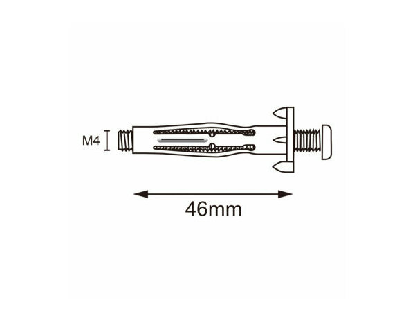 Cheville à expansion en acier M4 pour plaque de plâtre - 50pcs - Brenner - Brico Dépôt