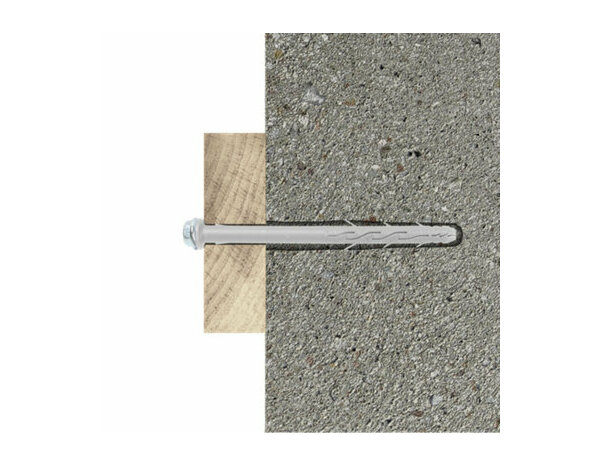 Fixation d'encadrement 10x240mm en nylon et acier - 6pcs  pour blocs et briques - Brenner - Brico Dépôt