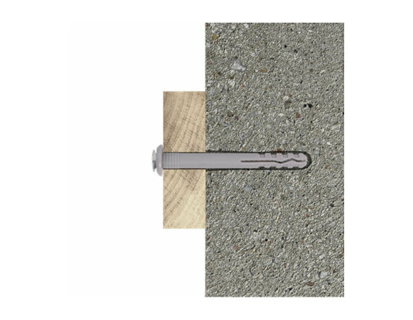 Cheville longue à frapper en nylon et acier 6x80mm, 100pcs - Brenner - Brico Dépôt