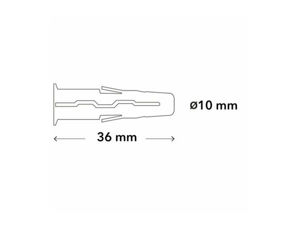 Cheville murale  10mm - 40pcs, polypropylène, Multi-matériaux, 85kg - Brenner - Brico Dépôt
