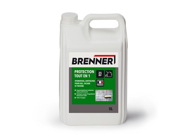 Protection tout en 1, hydrofuge et antitaches - bidon 5 L - Brenner - Brico Dépôt