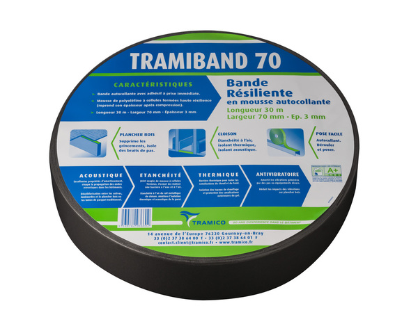 Bande de mousse autocollante Tramiband 70 x 3 mm - Brico Dépôt