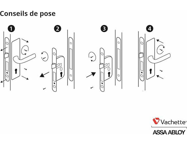 Serrure à encastrer D45 NF QC Axe 40 - Brico Dépôt