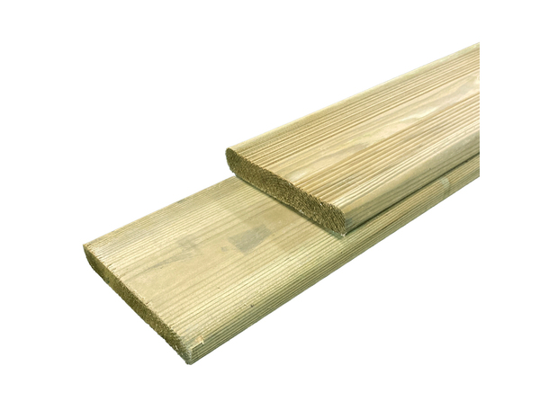 Lame de terrasse en pin vert - 21X120X3000 mm - Brico Dépôt