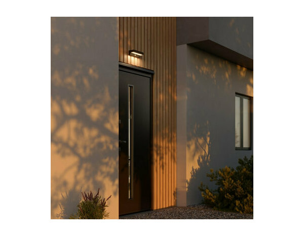 Applique solaire aluminium noir - Marque BLOOMA - Brico Dépôt