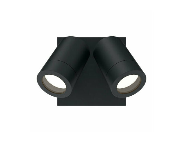 Applique murale double Tiarela gu10 noir - Marque BLOOMA - Brico Dépôt