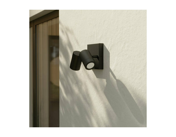 Applique murale double Tiarela gu10 noir - Marque BLOOMA - Brico Dépôt
