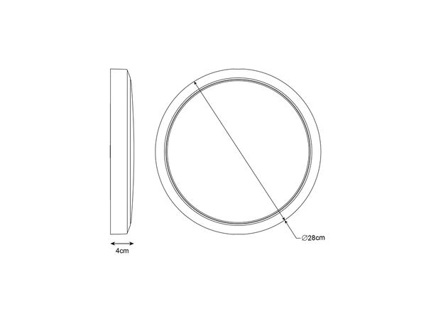 Plafonnier noir led IP65 - Marque BLOOMA - Brico Dépôt