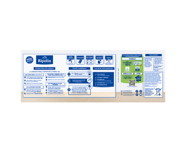 Peinture Champagny 2l5 velours - Ripolin - Brico Dépôt