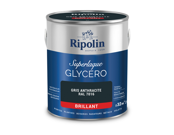 Laque anthracite 2l brillant - Ripolin - Brico Dépôt