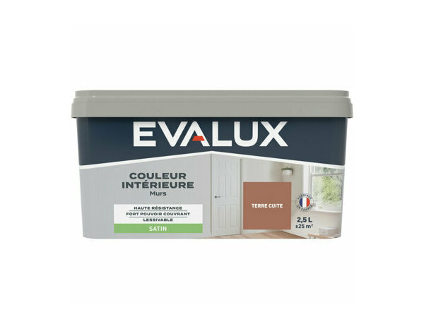 Peinture Terre cuite 2l5 satin - Evalux - Brico Dépôt