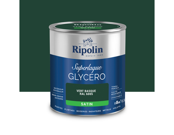 Laque vert basque 0l5 satin - Ripolin - Brico Dépôt