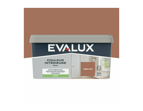 Peinture Terre cuite 2l5 satin - Evalux - Brico Dépôt
