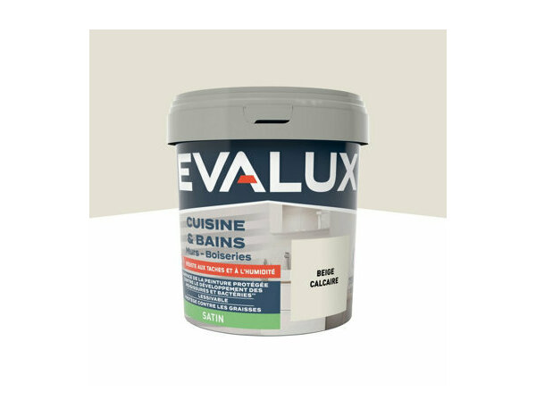Peinture Beige calcaire 0l75 satin c&b - Evalux - Brico Dépôt