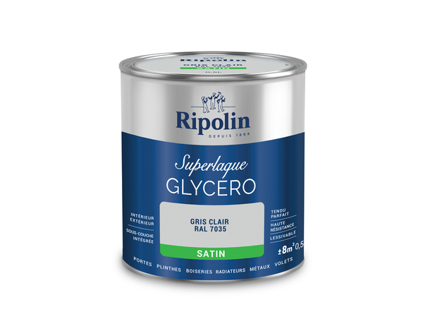 Laque gris clair 0l5 satin - Ripolin - Brico Dépôt