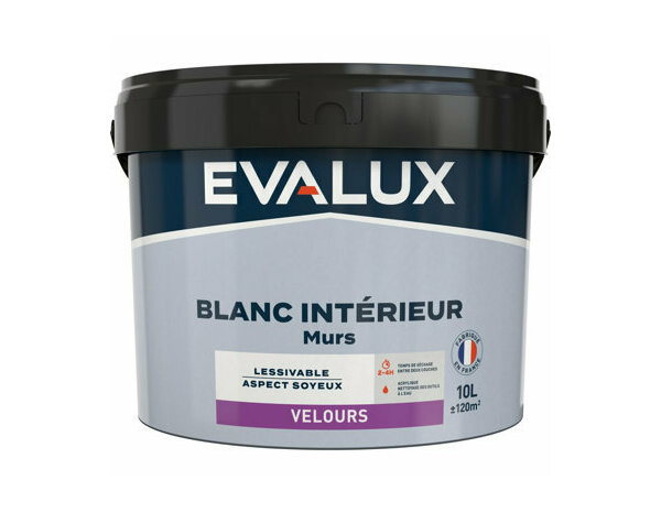 Peinture Blanc 10l velours - Evalux - Brico Dépôt
