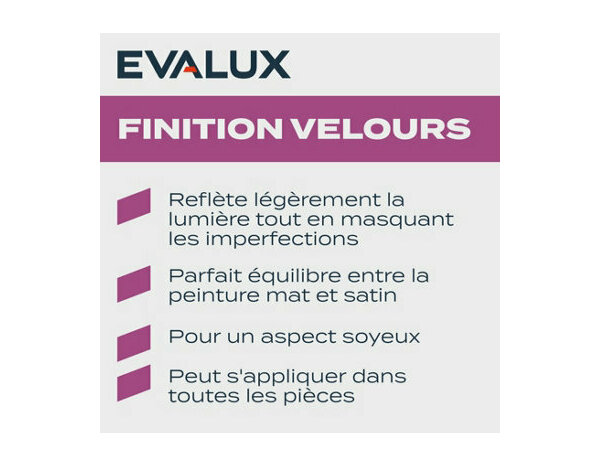 Peinture Blanc creme 2l5 velours 2en1 - Evalux - Brico Dépôt