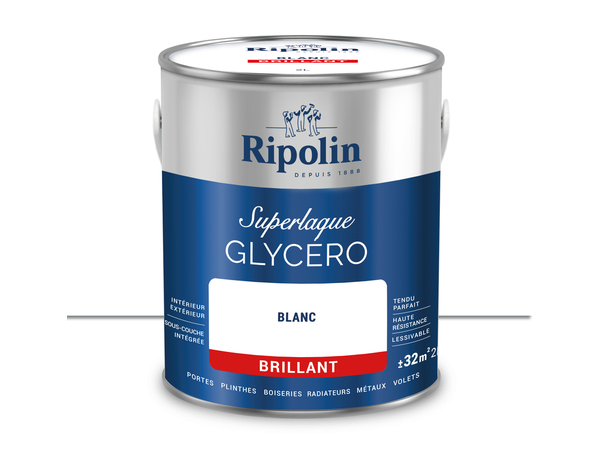 Laque blanc 2l brillant - Ripolin - Brico Dépôt