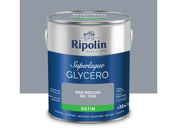Laque gris bouleau 2l satin - Ripolin - Brico Dépôt