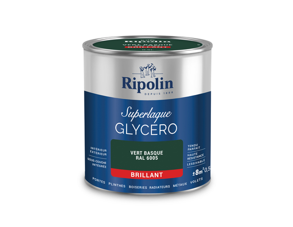 Laque vert basque 0l5 brillant - Ripolin - Brico Dépôt
