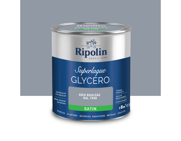 Laque gris bouleau 0l5 satin - Ripolin - Brico Dépôt