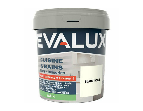 Peinture Blanc ivoire 0l75 satin c&b - Evalux - Brico Dépôt