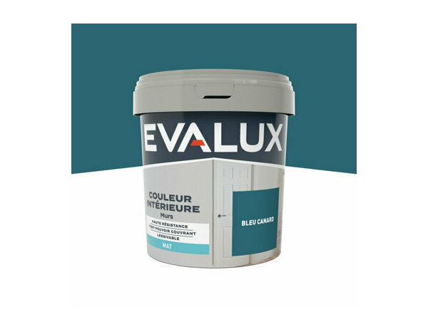 Peinture Bleu canard 0l75 mat - Evalux - Brico Dépôt