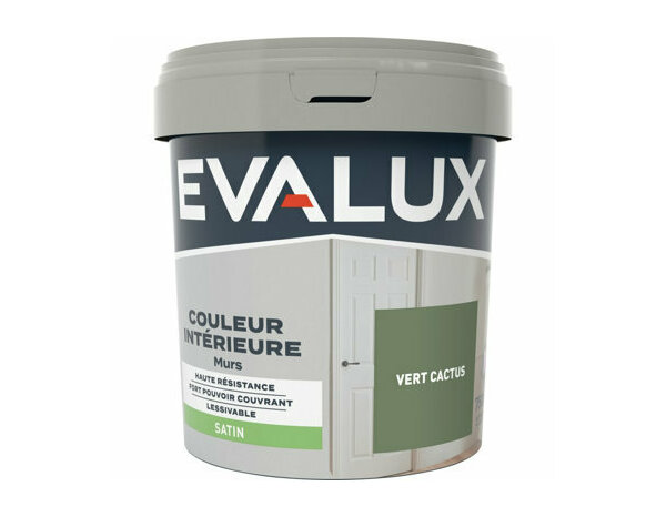 Peinture Vert cactus 0l75 satin - Evalux - Brico Dépôt