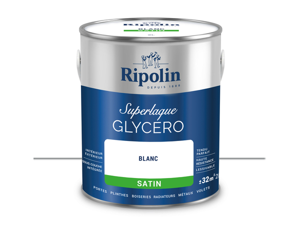 Laque blanc 2l satin - Ripolin - Brico Dépôt