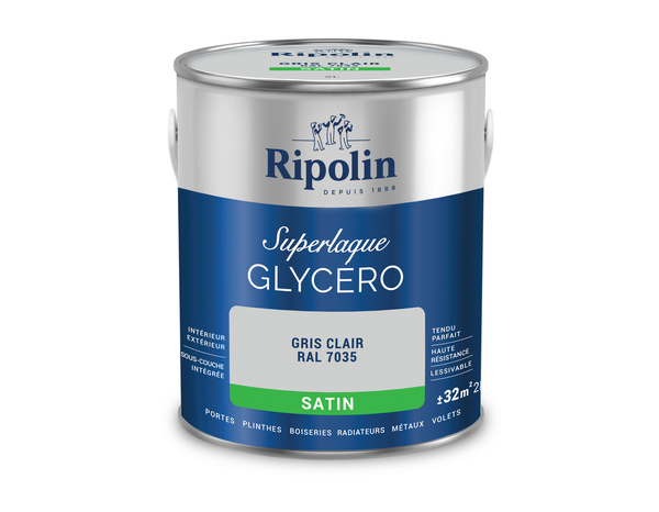 Laque gris clair 2l satin - Ripolin - Brico Dépôt