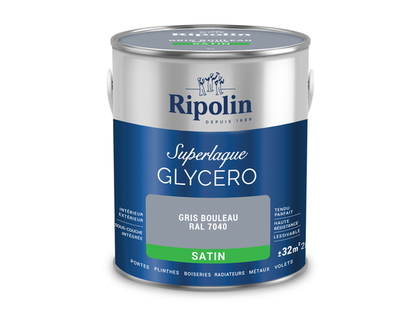 Laque gris bouleau 2l satin - Ripolin - Brico Dépôt