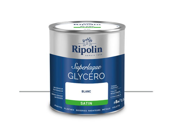 Laque blanc 0l5 satin - Ripolin - Brico Dépôt