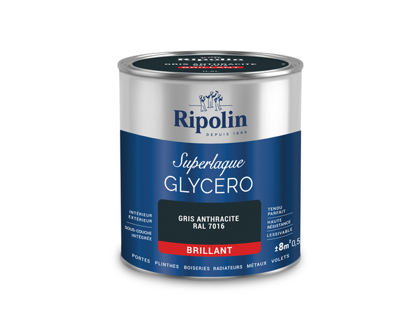 Laque anthracite 0l5 brillant - Ripolin - Brico Dépôt