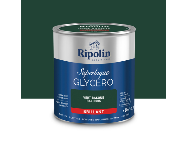 Laque vert basque 0l5 brillant - Ripolin - Brico Dépôt