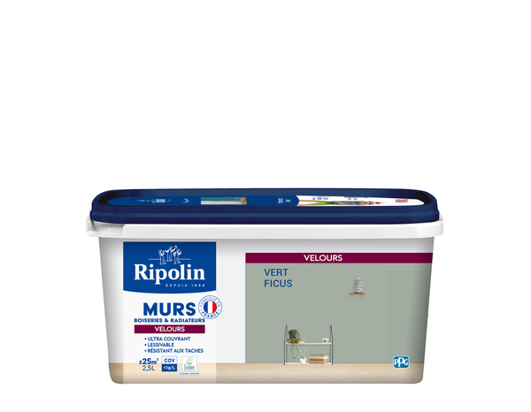 Peinture Vert ficus 2l5 velours - Ripolin - Brico Dépôt