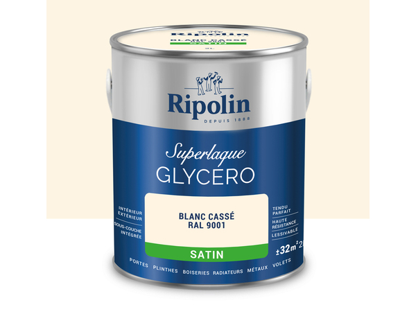 Laque blanc casse 2l satin - Ripolin - Brico Dépôt