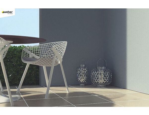 Colle fibrée terrasse et balcon gris - sac de 25 kg - Weber - Brico Dépôt