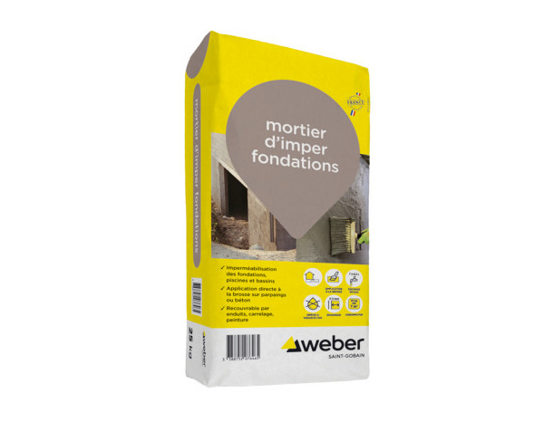 Mortier d'imperméabilisation - sac de 25 kg - Weber - Brico Dépôt