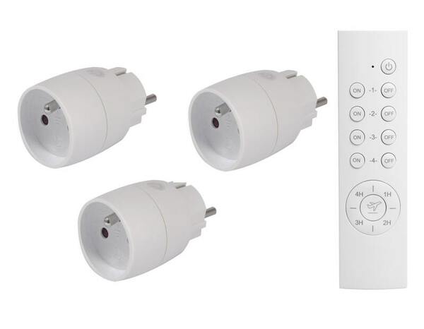 Lot de 3 prises télécommandées multifonction - Brico Dépôt