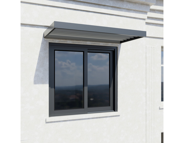 Brise soleil en aluminium gris 120 x 60 cm - Brico Dépôt