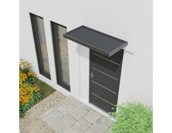 Brise soleil en aluminium gris 120 x 60 cm - Brico Dépôt