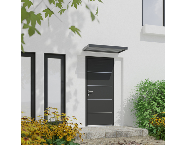 Brise soleil en aluminium gris 120 x 60 cm - Brico Dépôt