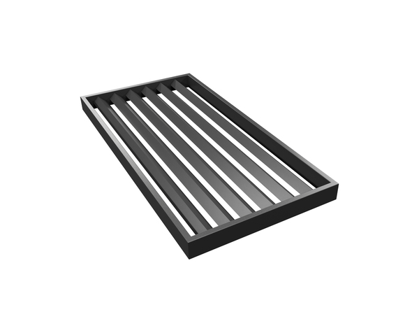 Brise soleil en aluminium gris 120 x 60 cm - Brico Dépôt