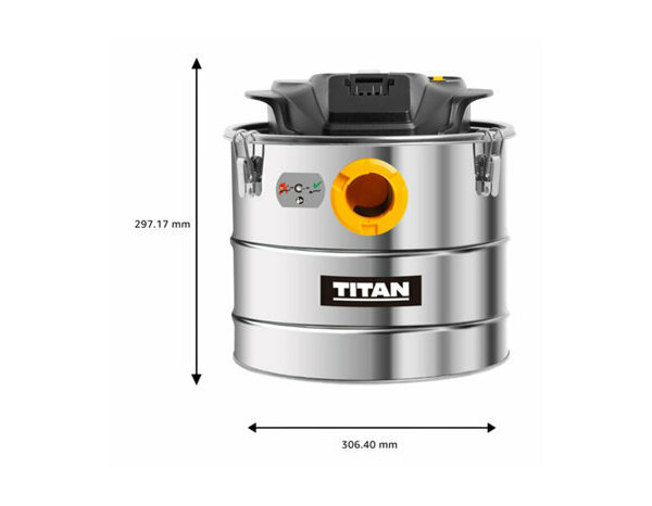 Aspirateur vide cendre 18V 15L avec filtre cartouche et pré-filtre - Titan - Brico Dépôt
