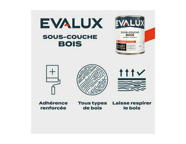 Sous couche bois 0,75 L - Evalux - Brico Dépôt