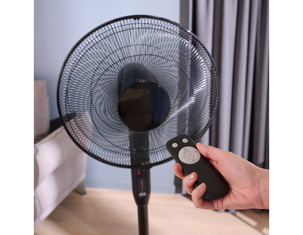 Ventilateur sur pied noir 40 cm - Brico Dépôt