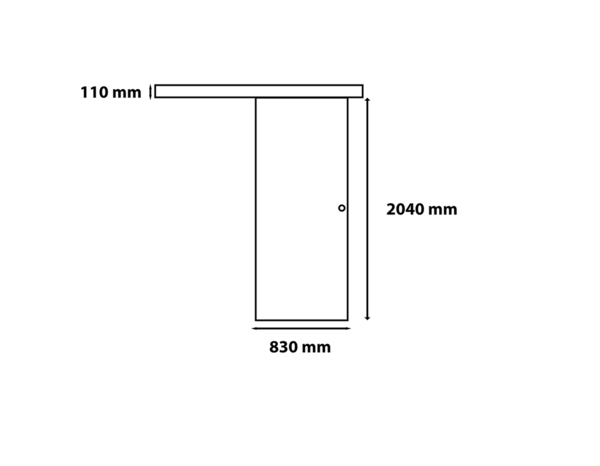 Kit porte intérieure coulissante + rail alu 83 cm "BRAZIL" grise - Brico Dépôt
